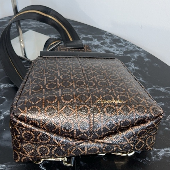 Calvin Klein Bag Millie Logo Sling CK Backpack PU Leather AUTHENTIC - Picture 6 of 16